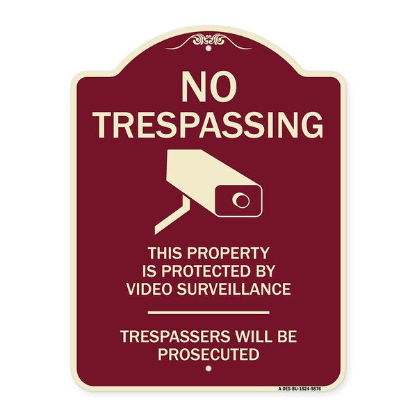 Designer Series-This Property Is Protected By Video Surveillance, 24" H, BU-1824-9876
